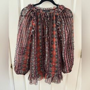 Lucky Brand blouse over cami size small